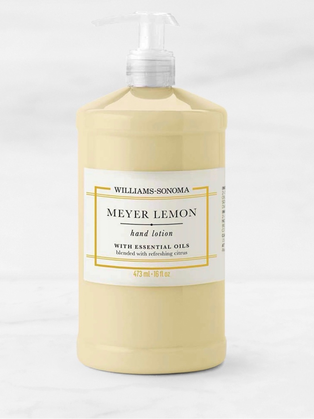 New! 16 fl Oz Williams Sonoma Meyer Lemon Hand Lotion